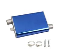 Exhaust Muffler, Stainless Steel Heater Silencer, Alluminio Lega Noise Reducer, Sturdy Anti-Rust Build, Easy Installation Design, Ideal for Truck, Auto, Air Heater, Vehicle Use, Silver/Black/Blue