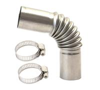 Exhaust Pipe, Extension Tube, Flessibile Silver Temperature Resistant Elbow for Air Parking Heater in Vehicle, Truck, Motorcycle, Mower, Rv, Durabled Venting Accessory Engine Systems