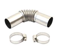 Exhaust Pipe, Flexible Extension Tube, Silver Color Temperature Resistant Air & Reliable Performance Design, Parking Heater Elbow Muffler Pipes for Vehicles, Trucks, Motorcycles, Mowers, and RV's
