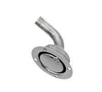 Exhaust Pipe Thru Wall Fitting - Marine Grade Breather Vent | Polished Stainless Hardware Connector, Reliable Hull Outlet Accessory for Yacht, Kayak, Vessel, Cruiser, Boat, Marine Engine System