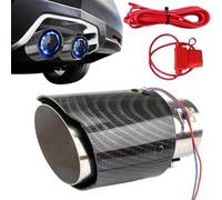 Exhaust Tips, Exhaust Tailpipe with Led Light, Flame Muffler Accessory, Stylish Upgrade for Car Modification Outdoor Racing Daily Driving Truck and Commuting Enhancement