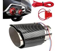 Exhaust Tips, Muffler Tailpipe, 10.24x3.15x3.94 Inches, Enhances Style Dynamic Effect Led Flame Car Exhaust Accessory, Stylish Auto Part for Racing, Modification, Commuting and Daily Use
