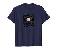 Exhausted Mom Running On Coffee Funny Mom Life Design Tees Maglietta