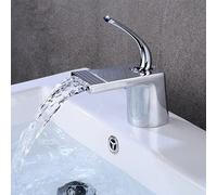 EXHOYAJB Rubinetto for lavabo da Bagno in Oro for Caldo e Freddo for Cascata for Miscelatore for Rubinetti Spazzola(Style 1)