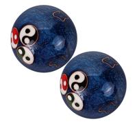 EXHUMKY 2pezzi Palline Per Esercizi Manuali Da Pz Di Palline Baoding Per Massaggio e Fitness Compatte e Leggere Per Attività Fisica e Relax Muscolare Vivaci e Suono Rilassante