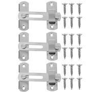 EXHUMKY 3 set Chiavistelli Sicurezza Acciaio Inox con Serratura per Porta Chiavistello per Porte Scorrevoli e Resistente Alla Sicurezza per e