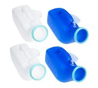 EXHUMKY 4pezzi Contenitore Portatile Per Uomini Plastica Per Viaggi Urinale Da Auto Con Scala Design Robusto Per Anziani e Persone Con Mobilità Ridotta