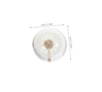 EXHUMKY Crystal Ball Light With Solid Wood Base USB Powered Dandelion Globe Lamp Warm Soft Glow Night Light For Home And Office Decoration