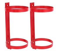 EXHUMKY Supporto per Estintore da Parete 2 Kg Staffa Doppio Anello in Acciaio al Carbonio Set 2 Pezzi per Auto Ufficio e Spazi Pubblici Salvaspazio Sicurezza Antincendio