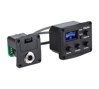 EXHUMKY Ukulele Piezo Pickup Equalizer Bande Eq e Display LCD per Accordatore Preamp Amplificatore per Ukulele con Controllo Volume e Alta Sensibilità