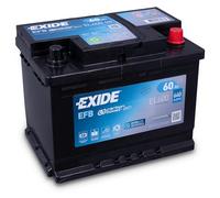 Exide 027 EFB Auto Batteria 60Ah EL600