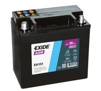 EXIDE Batteria 15, Ah 200, A/EN EK151 L 150mm B 90mm H 145mm