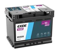 EXIDE EK600 BATTERIA AUTO AGM START&STOP 12V 60Ah 680A 242X175X190 mm POLO DX