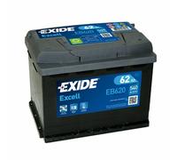 EXIDE BATTERIA AUTO EB620 EXCELL 62Ah 12V 540A EN | Polo Positivo a Destra (+DX)