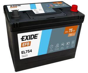 EXIDE batteria avviamento lunghezza 260 mm altezza 222 mm EL754