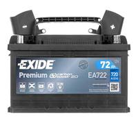 EXIDE EA722 Premium Batteria 12V 72Ah 720A LB3 per VW GOLF III (1H1) GOLF II