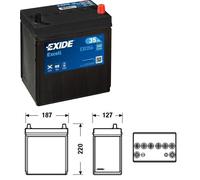 EXIDE EB356 BATTERIA 35AH EN 240 DX POLI PICCOLI S/PIEDINO - JAPAN