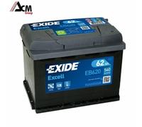 EXIDE EB620 BATTERIA AUTO EXCELL 62AH 540EN DI SPUNTO 12V OEM POSITIVO DX
