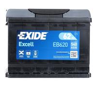 EXIDE EB620 EXCELL Batteria 12V 62Ah 540A L2 B13 per VW Golf IV Schrägheck (1J1)