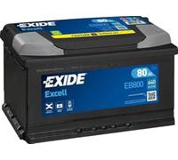 EXIDE EB800 EXCELL BATTERIA AUTO 12V 80Ah 640A 315x175x190