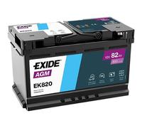 EXIDE EK820 STOP & START AGM Batteria 12V 82Ah 800A L4 per VW PASSAT (3B3)
