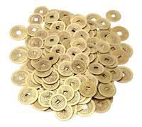 EXIN DEHCEN 100 Pezzi Monete Feng Shui Cinesi, Sottile Monete Finte, Monete Antiche, Moneta Portafortuna, Fortuna Monete, Monete Metallo, Monete Di Buona Fortuna per Salute E Ricchezza, 2.4 Cm