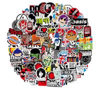 EXIN DEHCEN 204 Pezzi Adesivi Stickers Band Vintage, Rock Band Classici, Punk Cool Vinile Impermeabili Sticker Bici, Pc Valigia per Laptop Chitarra Bagagli Auto Moto Skateboard