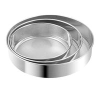 EXIN DEHCEN 3 Pezzi Acciaio Inossidabile Setaccio Rotondo Professionale Setaccio Farina, 15/18/22cm Maglie Fine Setaccio per Farina, Resistente Setaccio Maglie Fini da Cucina Forno per Cuocere, Torte