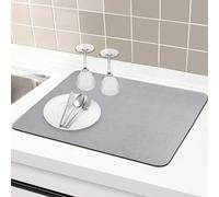 EXIN DEHCEN Tappetino Scolapiatti Assorbente Cucina 40 × 50 cm, Grigio Tappetino Macchina Caffe, Super Assorbente Tappetino Lavello Cucina Asciugatura Rapida, per Macchina Caffè e Cucinas