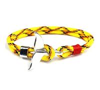 EXINOX Nautical Whale Bracciale Nautical Bracelet | Uomini Donne | Sea Life | Argento (Giallo, Nero e Arancione)