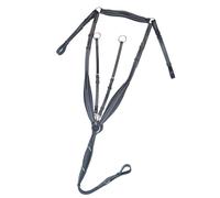 Exion Designer - Pettorale inglese per cavallo, imbottitura anatomica a forma di petalo, cinturino regolabile e morbida fodera in pelle di vitello, martingala da corsa con bottoni a pressione