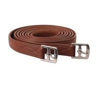 Exion FlexiStrong Staffili in Pelle per Sella Inglese - Cuir di Vitello 1" con Anima in Nylon - Fori Numerati, Fibbia Inox - Nero/Marrone - 120 a 155 cm - Equitazione Cavallo