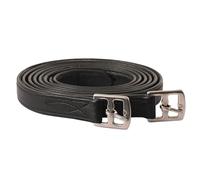Exion FlexiStrong Staffili in Pelle per Sella Inglese - Cuir di Vitello 1" con Anima in Nylon - Fori Numerati, Fibbia Inox - Nero/Marrone - 120 a 155 cm - Equitazione Cavallo