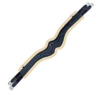 ExionPro Wave Over Lay Girth-Black Elastic Grey & Maroon Lines | 115 cm / 46 pollici/Nero/Pelle di pecora Imbottitura