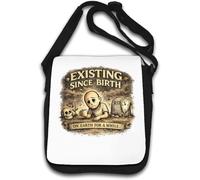 Existence and Time on Earth Borsa a tracolla Bianco
