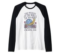 Existential Snail The Weight of The World is Heavy Crawl On Maglia con Maniche Raglan