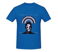 Existlong Massive Attack Heligoland - Maglietta estiva da uomo con scollo rotondo, Blu, L