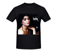 Existlong Mia Martini Ritratto T-shirt Personalizzate Design Girocollo, Nero, 3XL