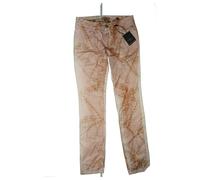 Exit Brooklyn Donna Eccellente Elasticizzato Pantaloni Chino Estate 36 S W28 L32