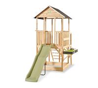 EXIT Panorama 550 Casetta giochi in legno, con scivolo, cucina e sabbiera