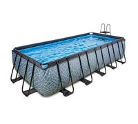 EXIT piscina rettangolare 540x250x122cm con filtro a cartuccia - grigio