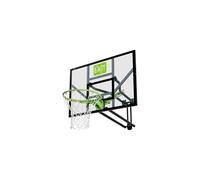 EXIT Toys Galaxy Tabellone da Basket per Montaggio a Muro - Cerchio da Basket, Rete e Materiale di Fissaggio - Tabellone Regolabile in 5 Altezze - Per Bambini e Adulti - Telaio Robusto - Verde/Nero