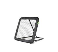 EXIT Toys Kickback Rebounder Multisport Misura L - Regolabile in oltre 10 Posizioni - Rimbalzo Silenzioso Ma Forte - Include Ancore da Terra - Per Calcio, Pallamano, Hockey e Altro - 124x124cm - Nero