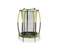 EXIT Toys – Trampolino Tiggy Junior – Ø 140 cm con rete di sicurezza, Nero/Verde