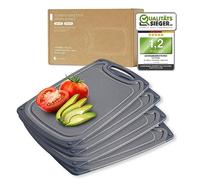 Exitoso Set di 4 taglieri per la colazione, lavabili in lavastoviglie, in plastica, antiscivolo, senza BPA, set di taglieri in plastica