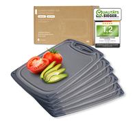 Exitoso tagliere colazione in plastica set da 6 tagliere antracite senza BPA