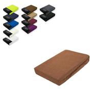 EXKLUSIV HEIMTEXTIL Lenzuolo con angoli in spugna 120 x 200 cm, 80% cotone, 20% poliestere, certificato Öko-Tex, qualità di marca, altezza materasso fino a 25 cm, colore: marrone