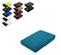 EXKLUSIV HEIMTEXTIL Lenzuolo con angoli in spugna 60-70 x 140 cm, 80% cotone, 20% poliestere, certificato Öko-Tex, qualità di marca, altezza materasso fino a 10 cm, petrolio
