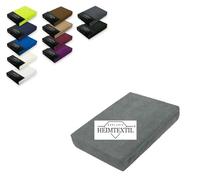 EXKLUSIV HEIMTEXTIL Lenzuolo con angoli in spugna, 70 x 140 cm, 80% cotone, 20% poliestere, certificato Öko-Tex, qualità di marca, altezza materasso fino a 10 cm, grigio