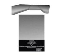 EXKLUSIV HEIMTEXTIL Lenzuolo con angoli in spugna per camper, 3 pezzi, 2 letti lunghi + 1 parte centrale, 80% cotone, 20% poliestere, certificato Öko-Tex, qualità del marchio, altezza 20 cm, grigio